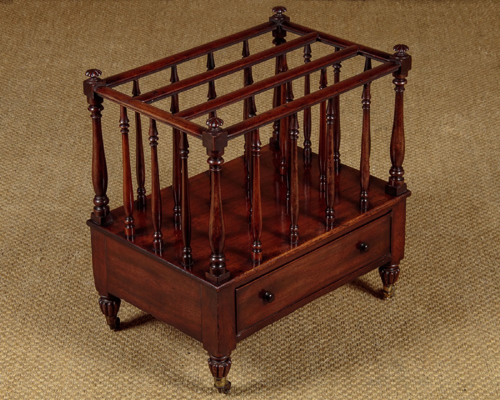 Mahogany Canterbury Magazine Tidy c.1840