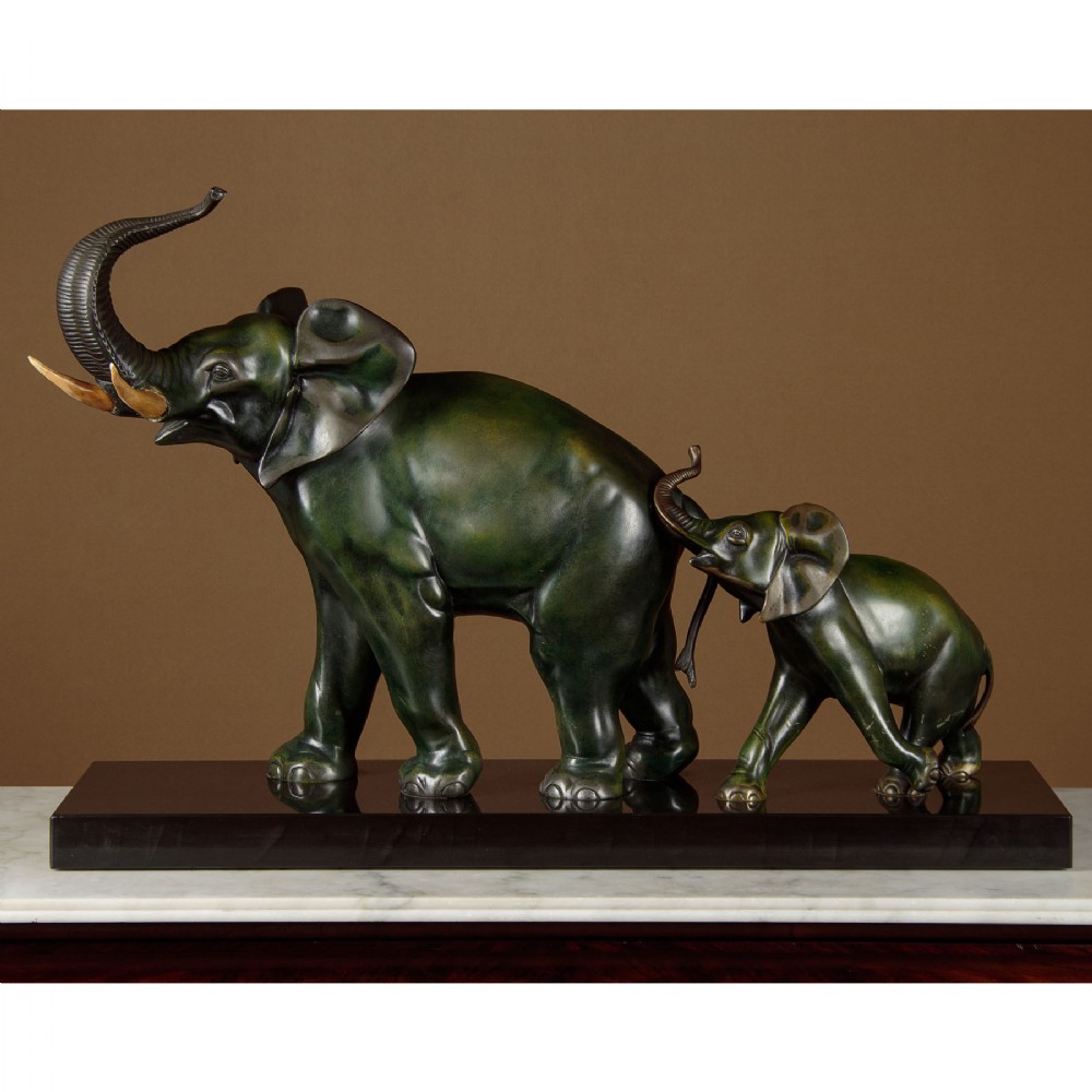 Art Deco Elephant Sculpture by Irene Rochard c.1930.