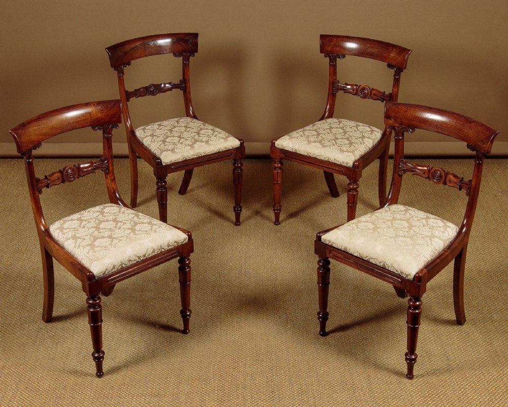 Set of Four Regency Rosewood Dining Chairs c.1830