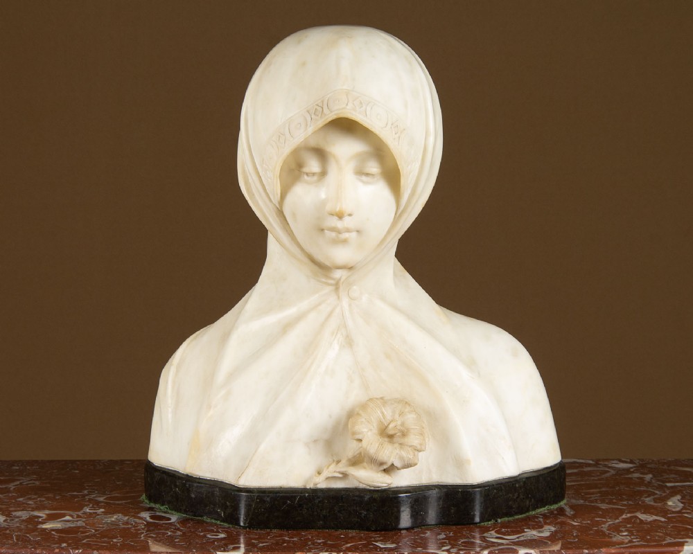 Art Nouveau Marble Bust c.1900