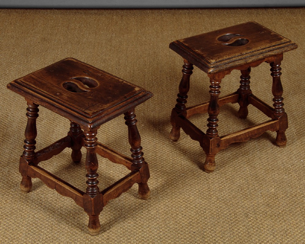 Pair of Oak Joint Stools c.1880