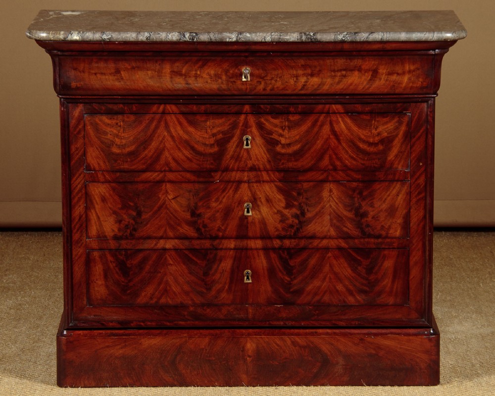 Small Mahogany Marble Top Commode c.1840