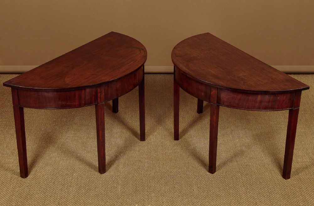 Pair of Demi Lune Side Tables c.1800