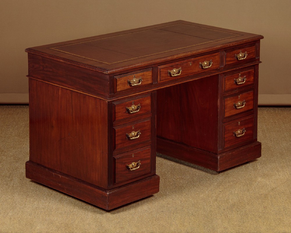 Walnut Pedestal Desk c.1910