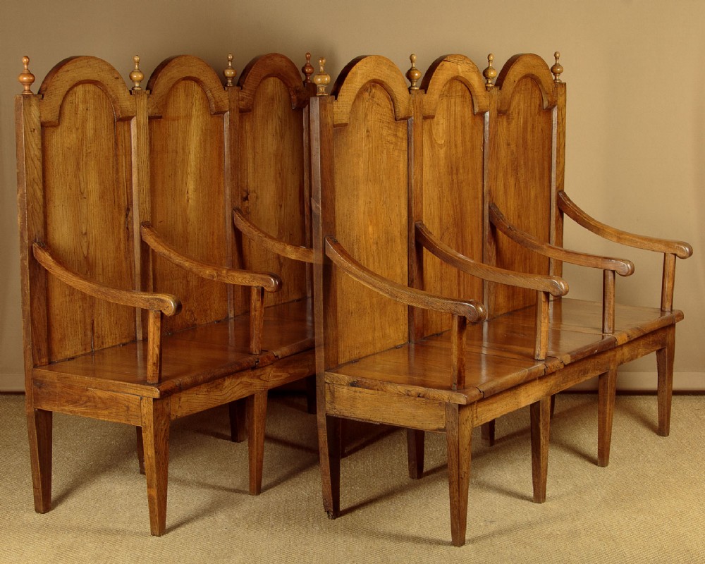 Pair of Chestnut Settles c.1820