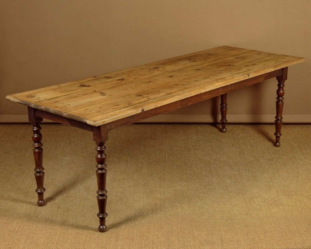 Pine & Oak Dining Table c.1890