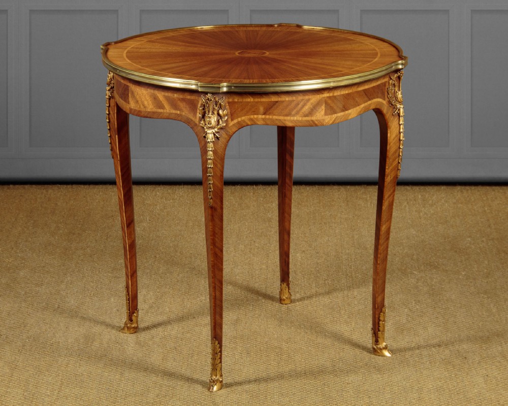 Louis XVI Style Brass Mounted Wine Table c.1910