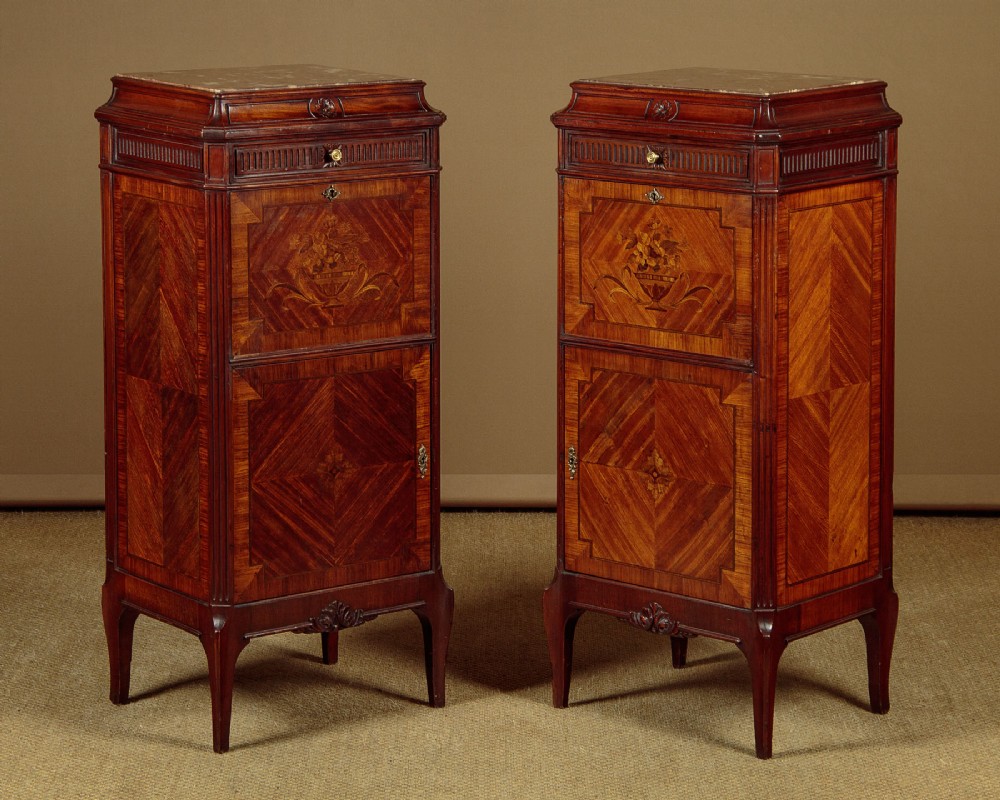 Pair of Tall Pedestal Cabinets c.1910