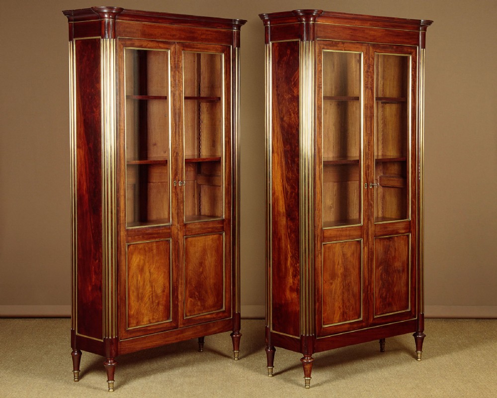 Pair of French Mahogany Bookcases c.1880