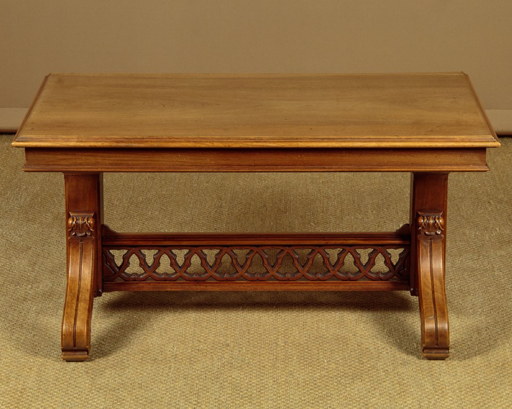 Gothic Carved Walnut Coffee Table c.1900