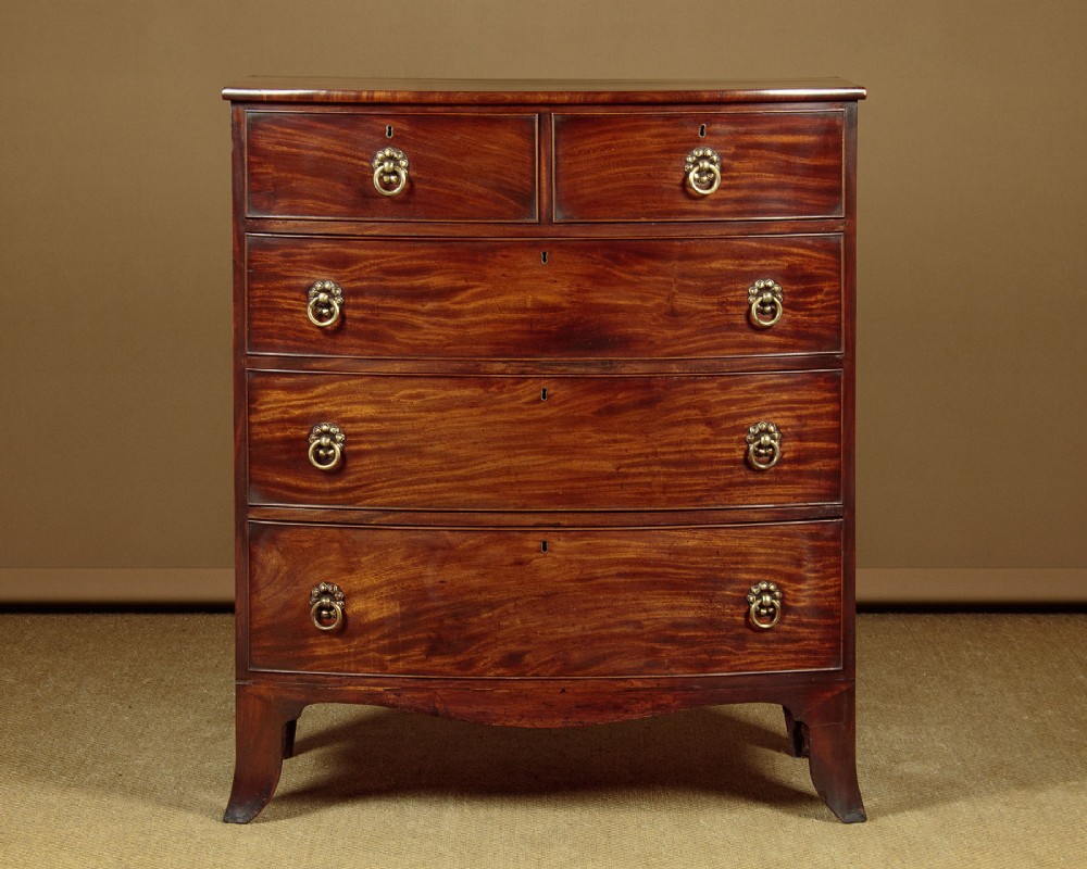 Bow Front Mahogany Chest of Drawers c.1830