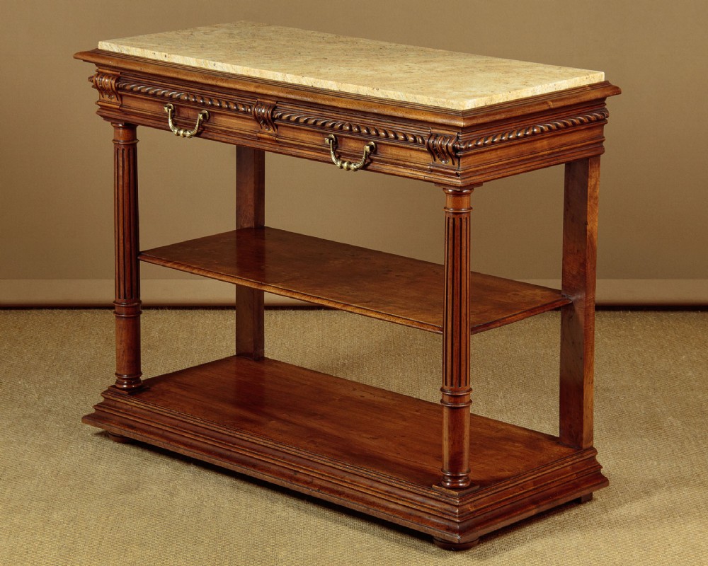 Walnut & Marble Top Buffet c.1890