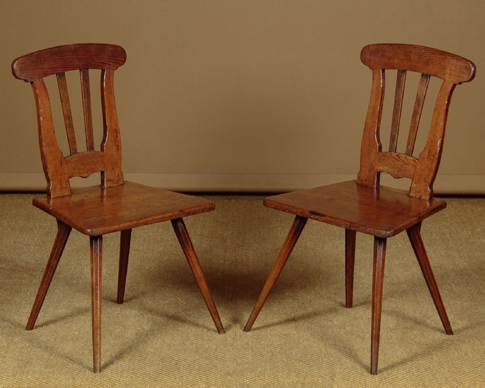 Pair of Swiss Stabelle Chairs c.1860