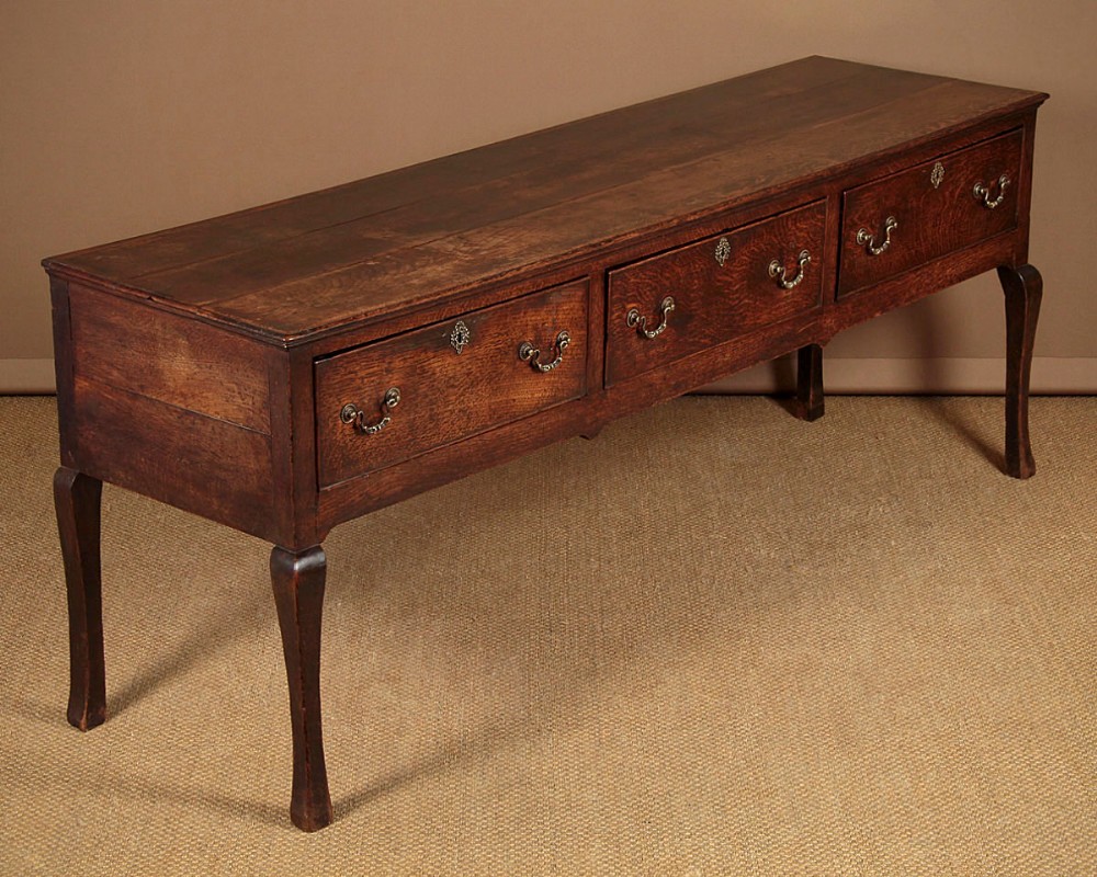 George III Oak Open Dresser Base c.1800