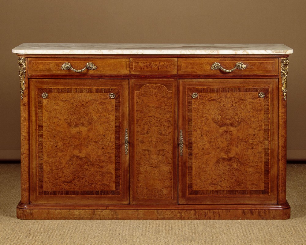 French Marble Top Sideboard c.1920