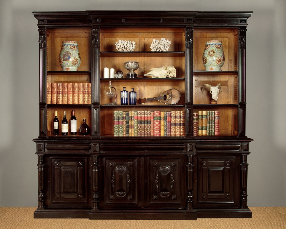Large Ebonised Bookcase c.1880