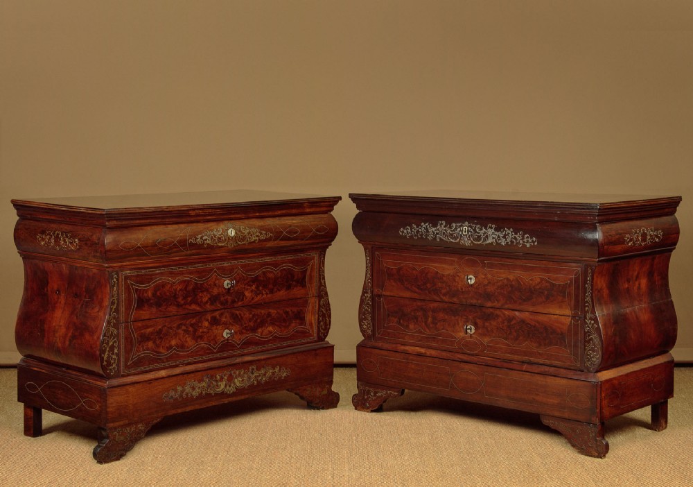 Pair of Mahogany Commodes c.1850