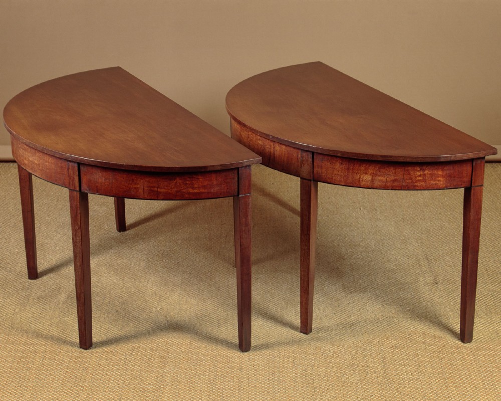 Pair of Georgian Demi Lune Side Tables c.1800