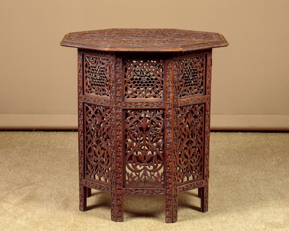 Carved Anglo-Indian Side Table c.1900