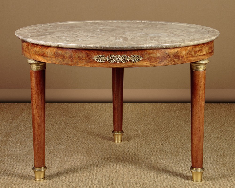 Empire Style Marble Top Gueridon Centre Table c.1900
