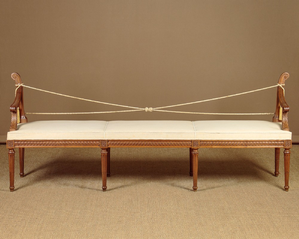 Long Walnut Window Seat c.1920