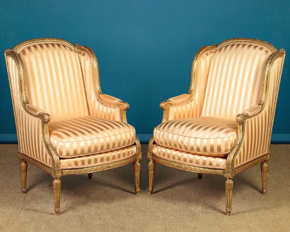 Pair of Gilded Armchairs by Waring & Gillow of Paris c.1920
