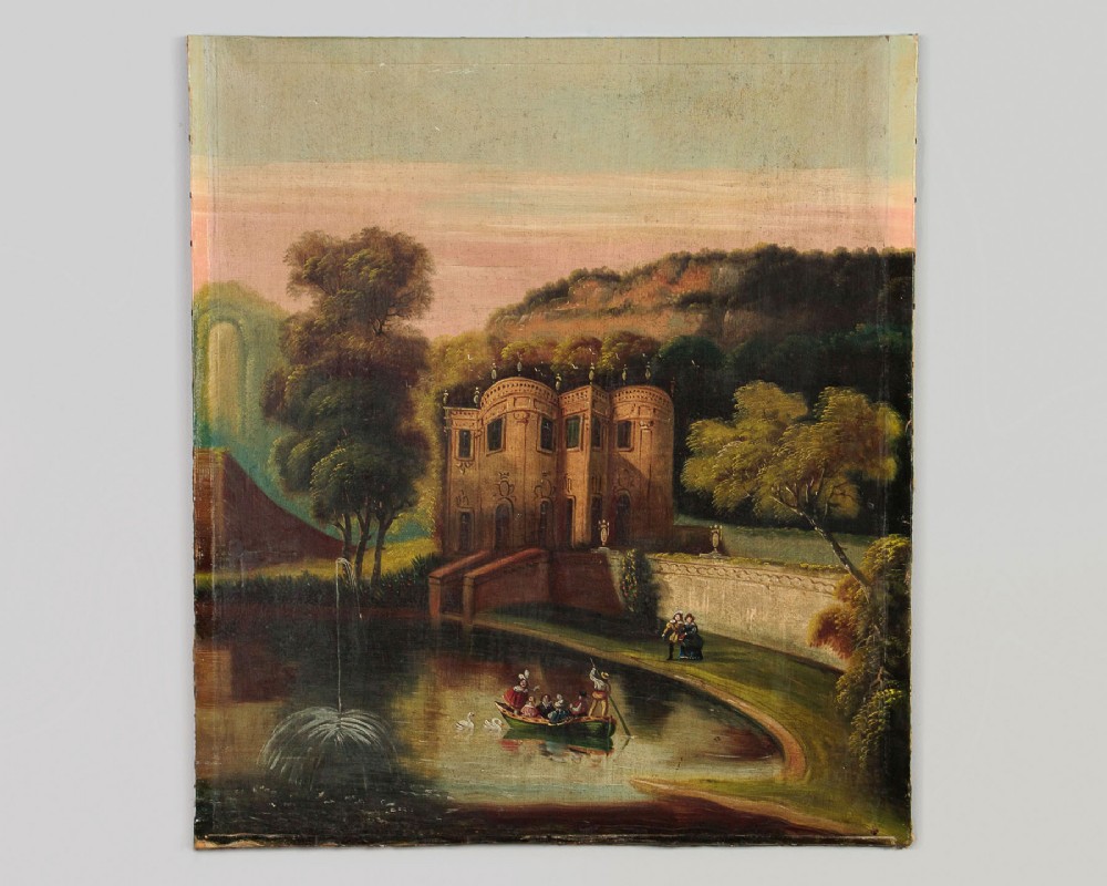 Naive Oil Painting of a Country House c.1880