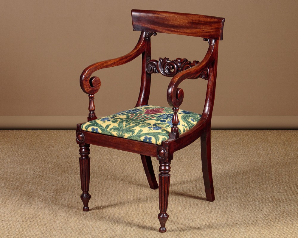 Scroll Arm Desk Chair c.1830