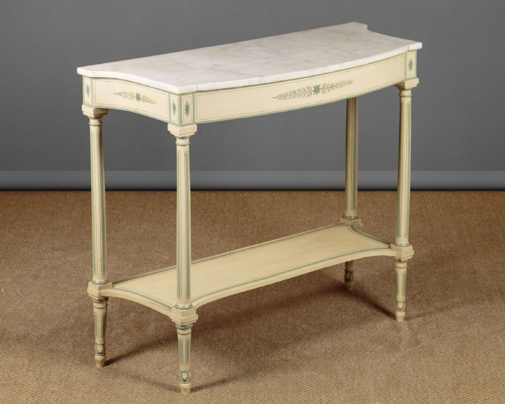 Painted Marble Top Side Table c.1900