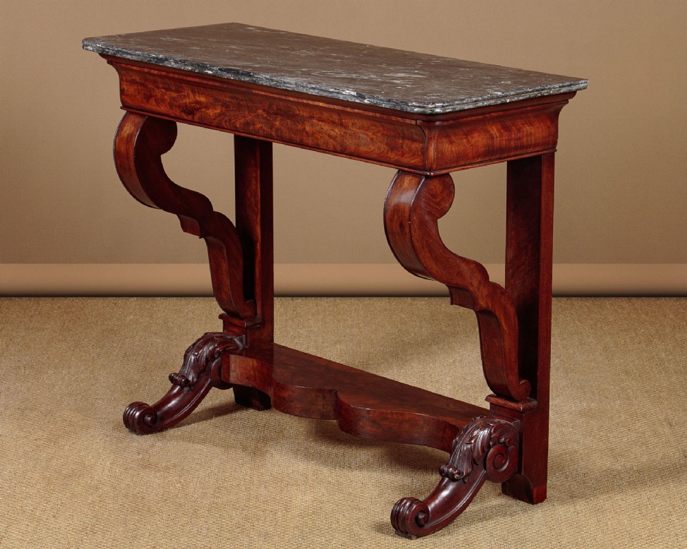 Mahogany & Marble Top Console Table c.1840