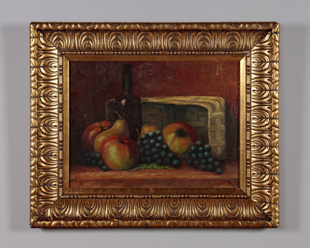 Framed Still Life Oil Painting Dated 1915