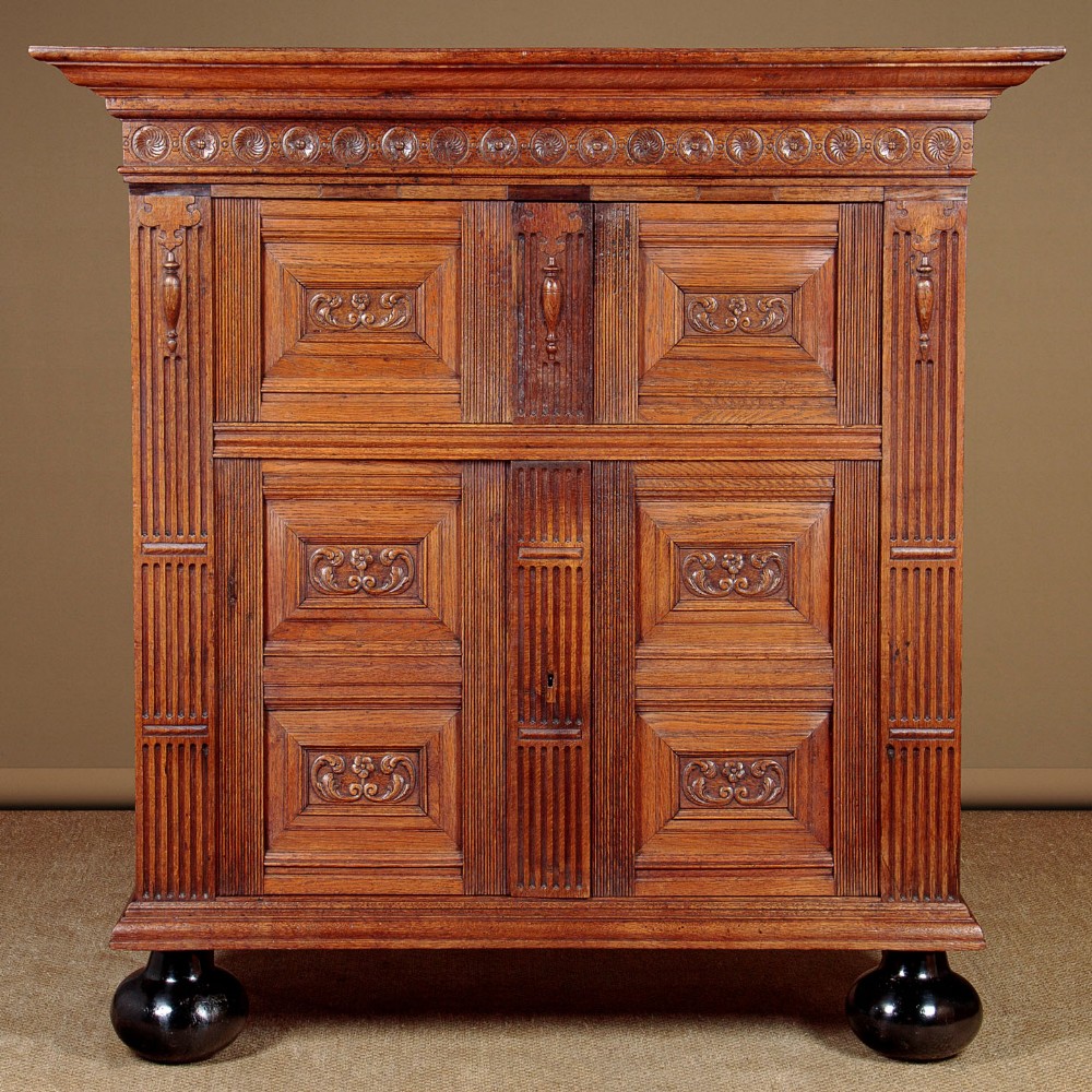 Dutch Carved Oak Cupboard c.1880