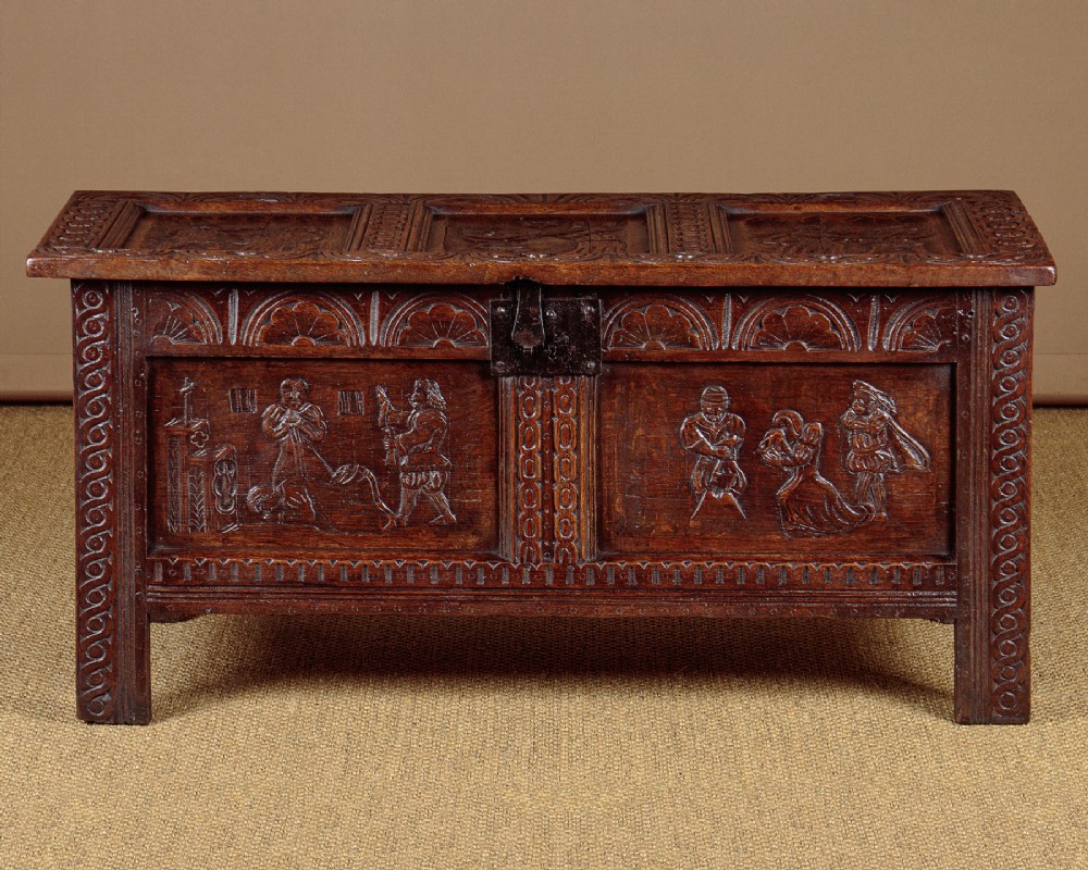 Carved Oak Coffer