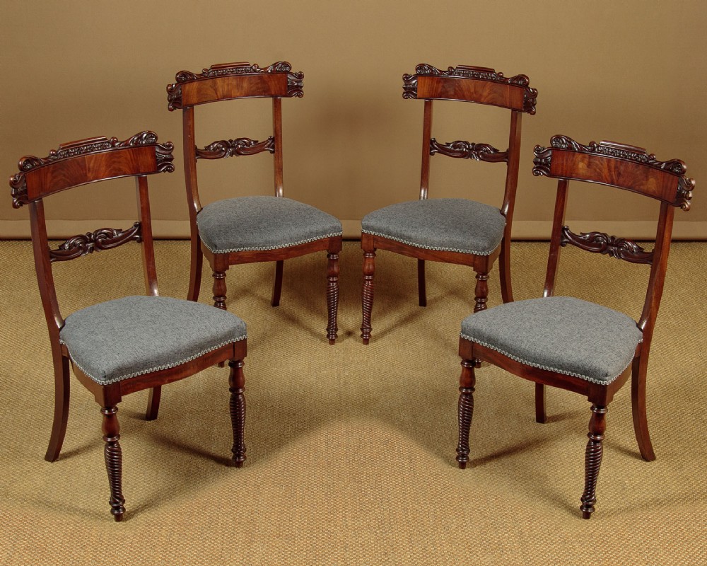 Set of Four Regency Mahogany Dining Chairs c.1830