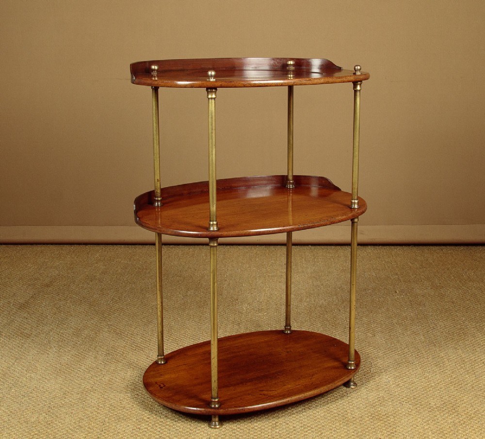 Three Tier Campaign Side Table c.1880