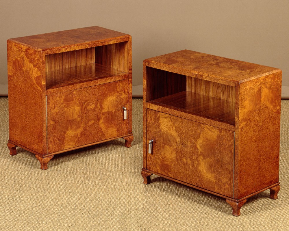 Pair of Art Deco Bedside Cabinets c.1930