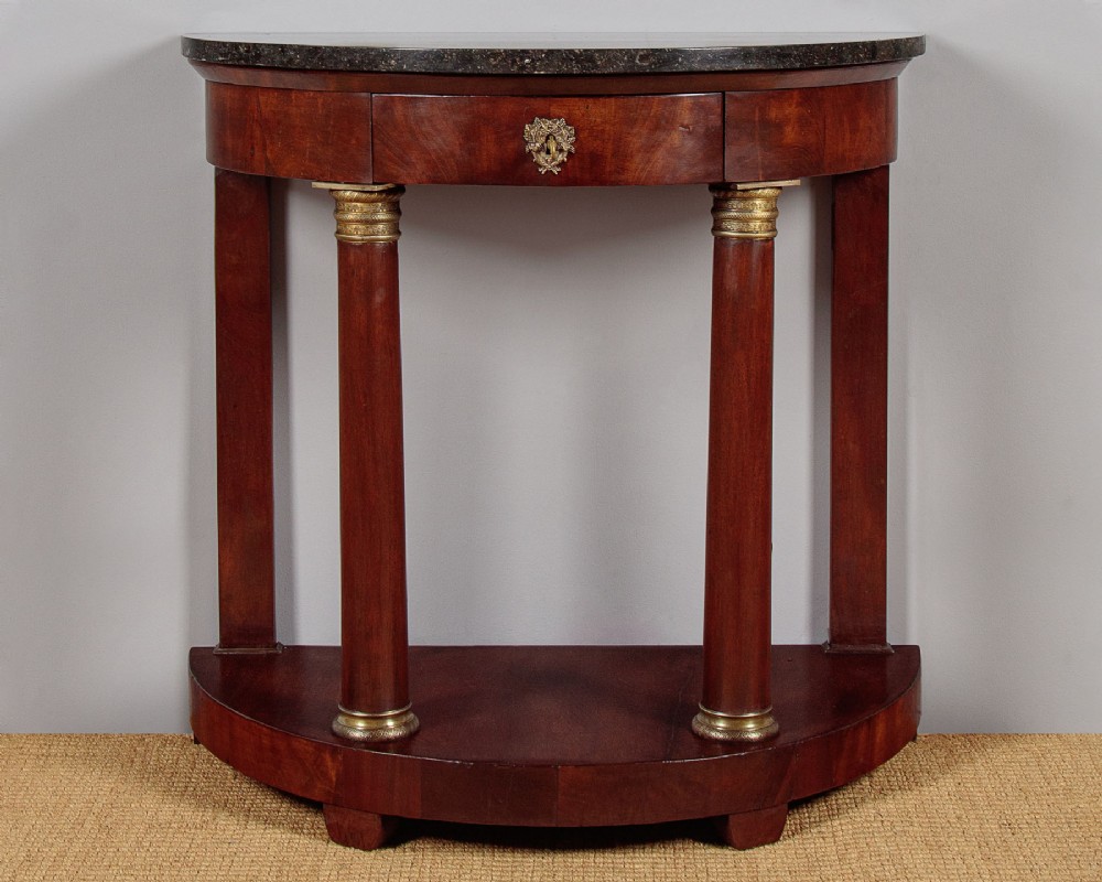 Bow Front Marble Top Console Table c.1820