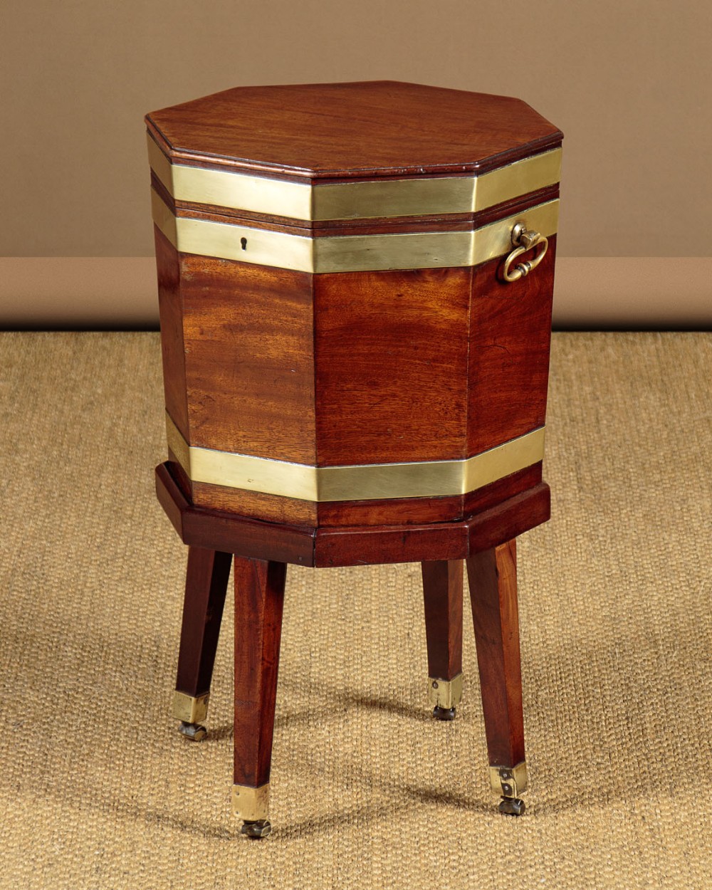 Georgian Brass Bound Mahogany Cellarette c.1800