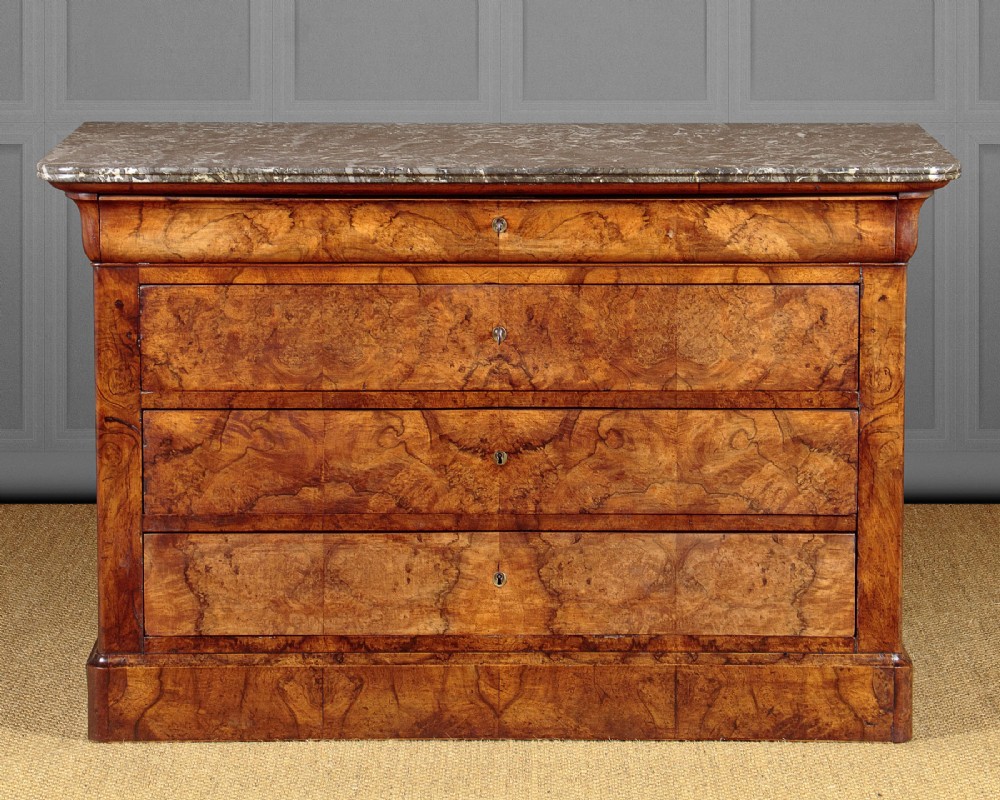 Walnut & Marble Top Commode c.1860