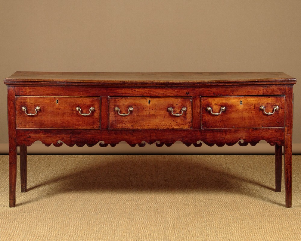 George III Fruitwood Shropshire Dresser Base c.1800