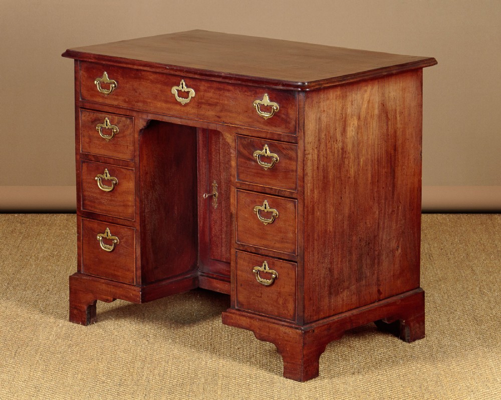 Small Georgian Mahogany Kneehole Desk c.1750