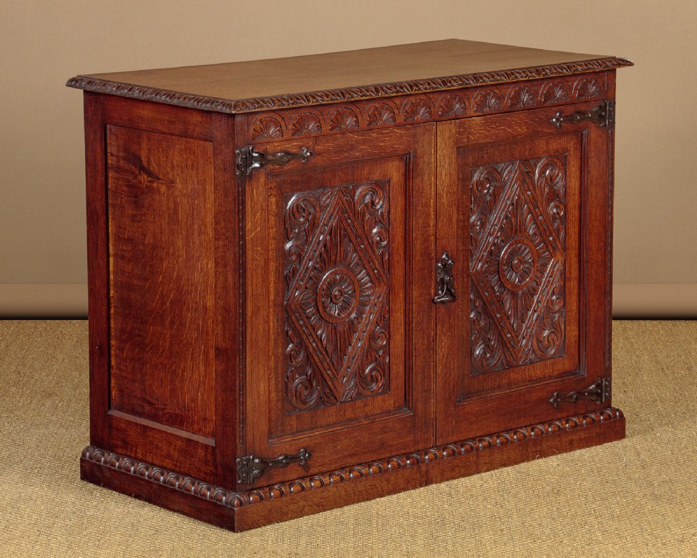 Carved Oak Cupboard c.1890