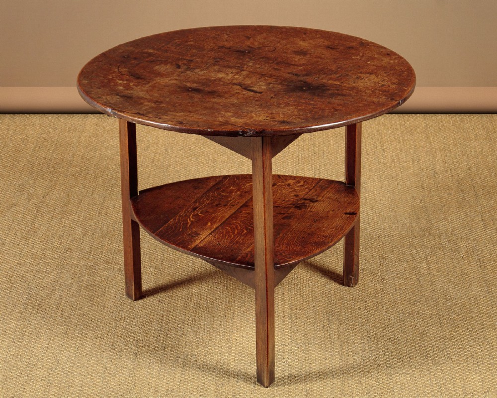 Georgian Oak & Elm Cricket Table c.1800