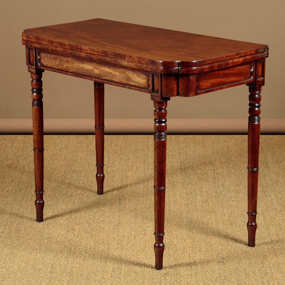 Regency Mahogany Fold Over Games Table c.1820