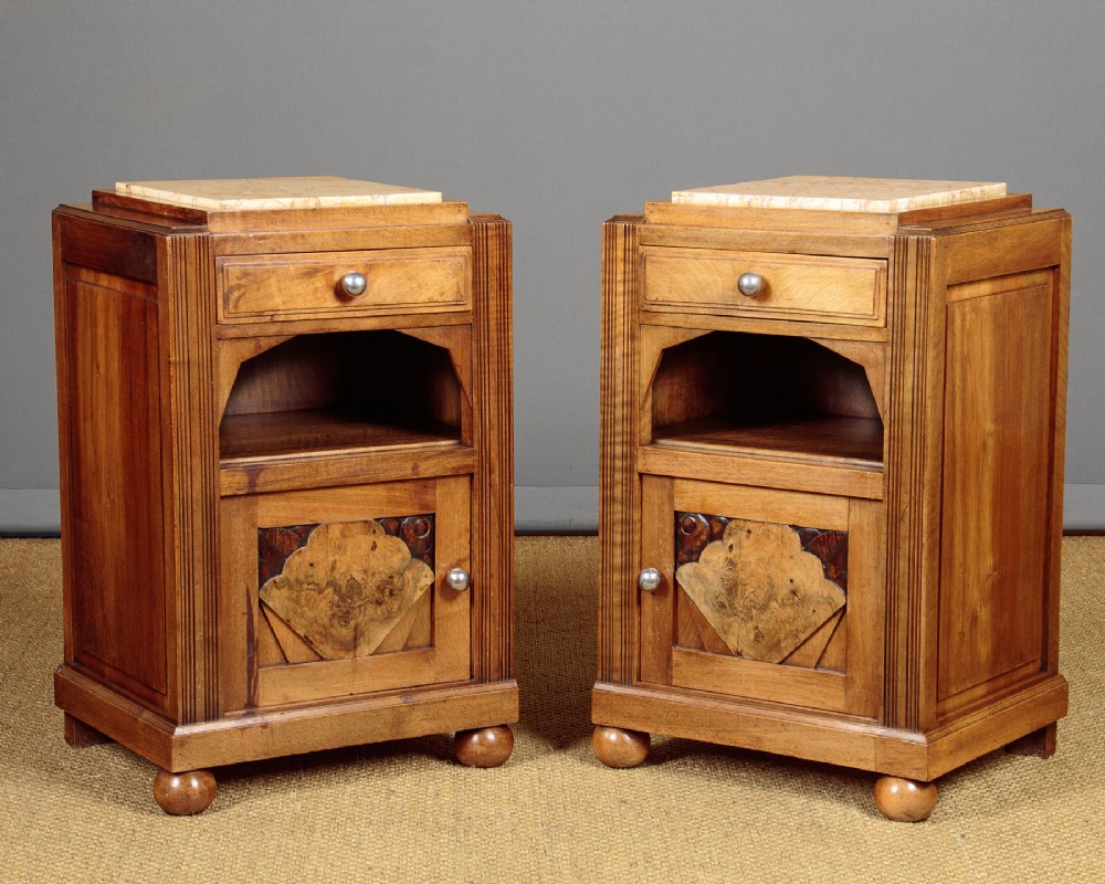 Pair of Art Deco Bedside Cabinets c.1930