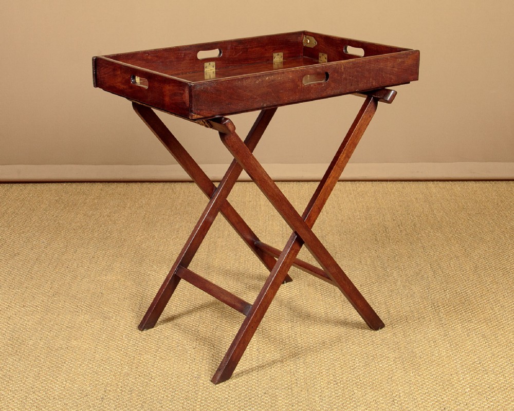 Mahogany Butler's Tray on Stand c.1860