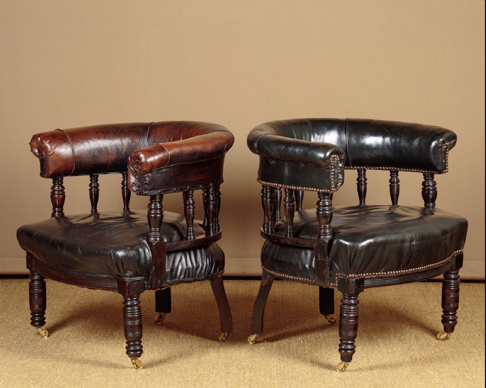 Pair of Leather Armchairs c.1890