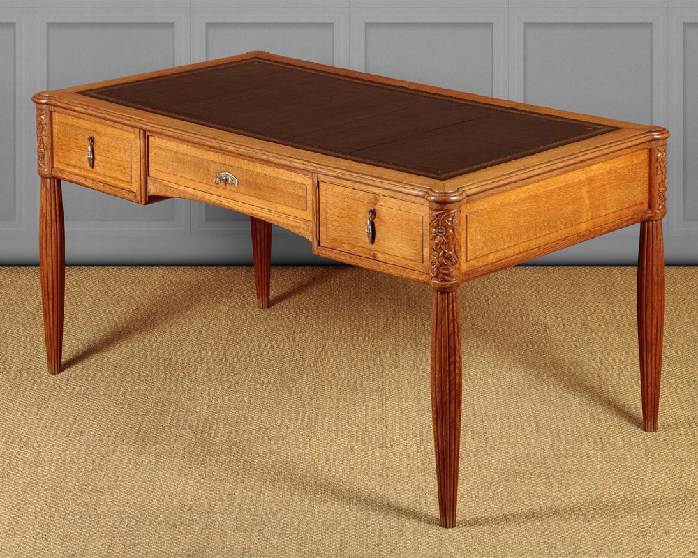 Art Deco Oak Bureau Plat c.1930