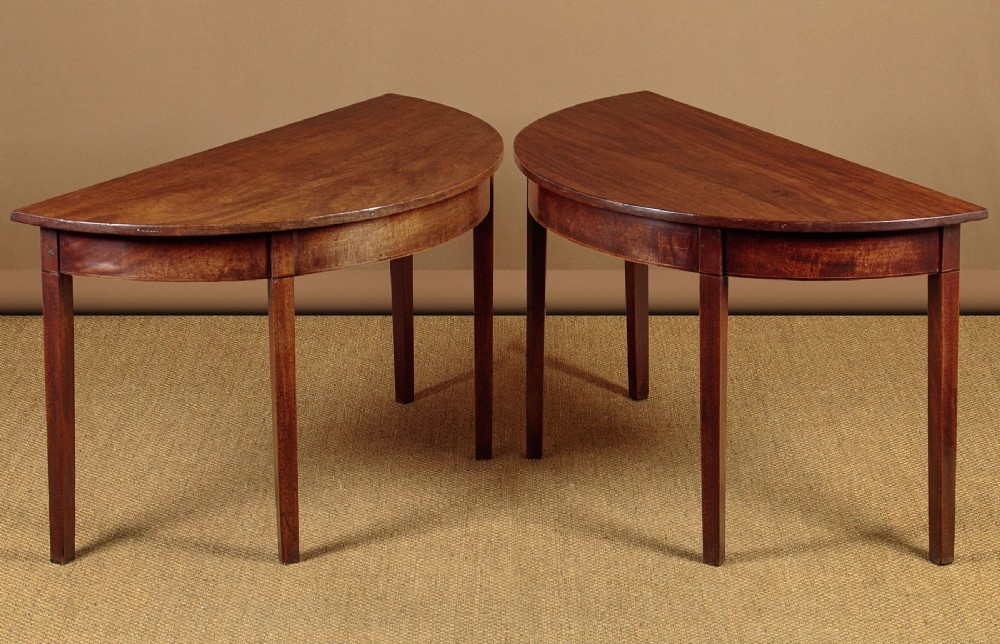 Pair of Georgian Demi Lune Side Tables c.1810