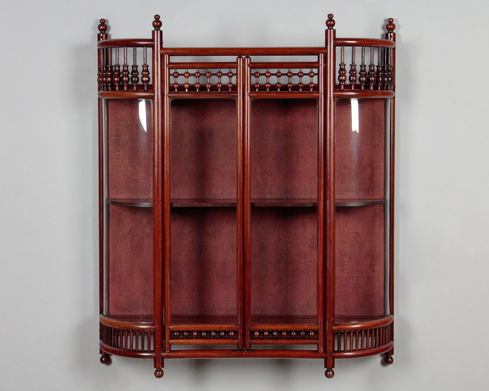 Small Wall Mounted Glazed Display Cabinet c.1900